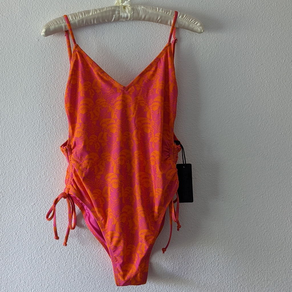 Ed Hardy Brand New Graphic Print One Piece Swimsuit